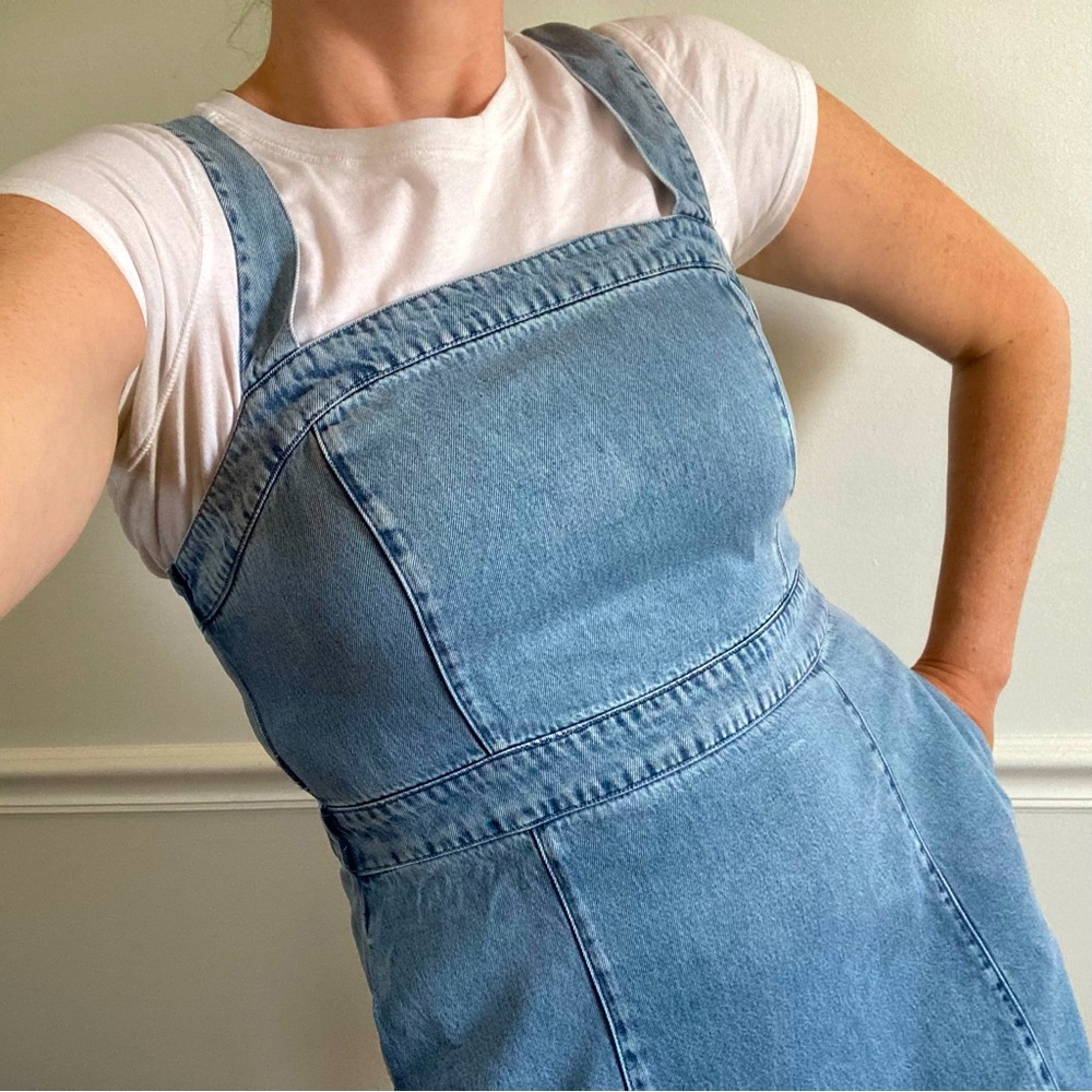 Pink Lily Denim Jumper Dress